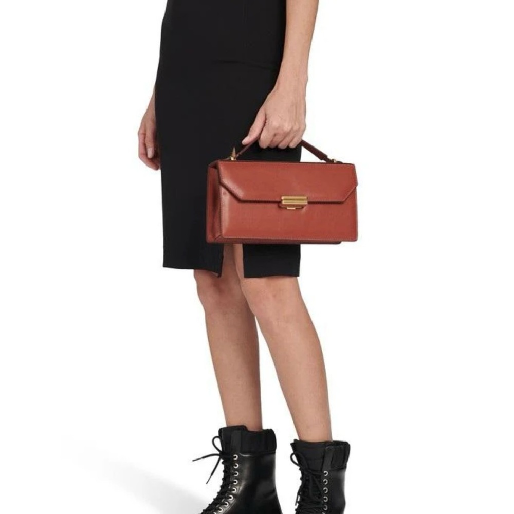 Manu Atelier Jackie Satchel Bag in great condition color sand tan camel